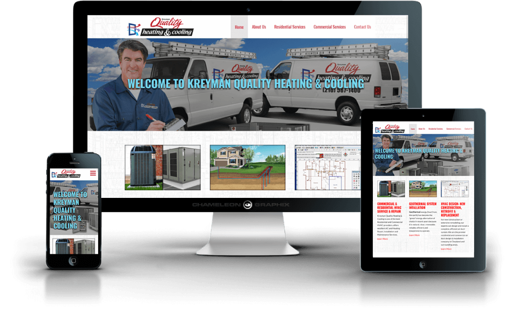 Kreyman Quality Heating & Cooling web design